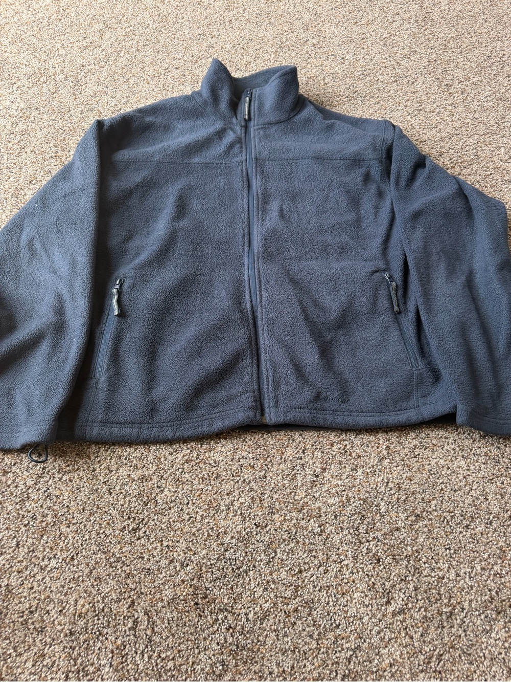 Cabela's Men's Large Gray Full Zip Fleece Jacket Outdoor Y2K Hiking